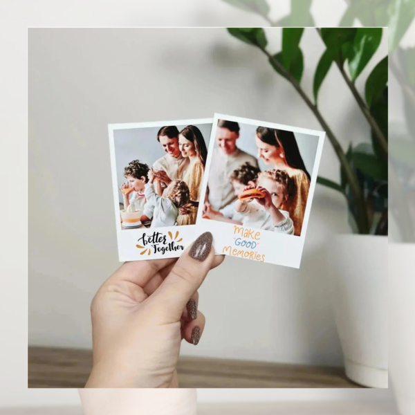 Set of 12 Retro Photo Magnets (7x9 cm) with Notes